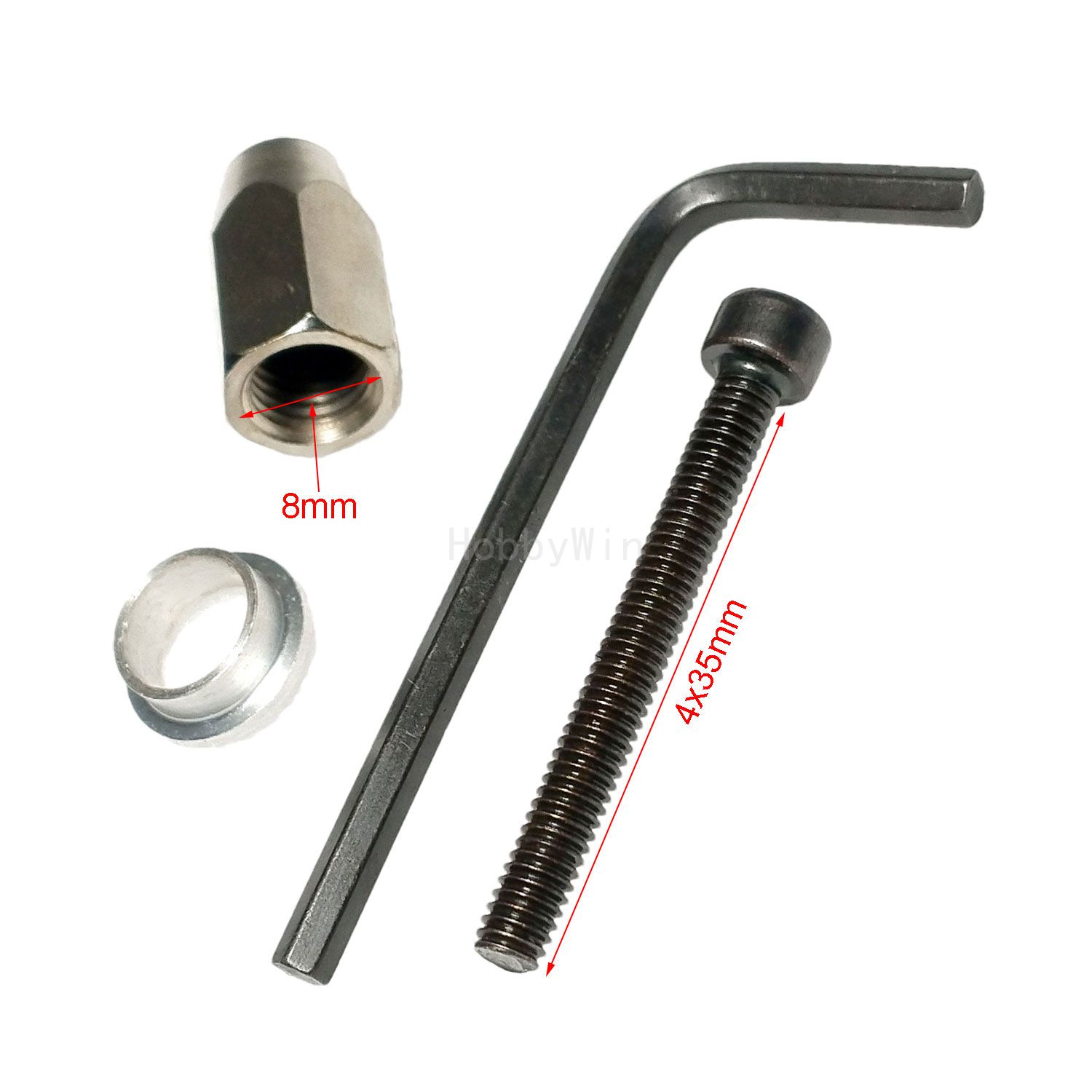 Rc Hobby Nut - Nakrętka sześciokątna 8mm i śruba 4x25mm
