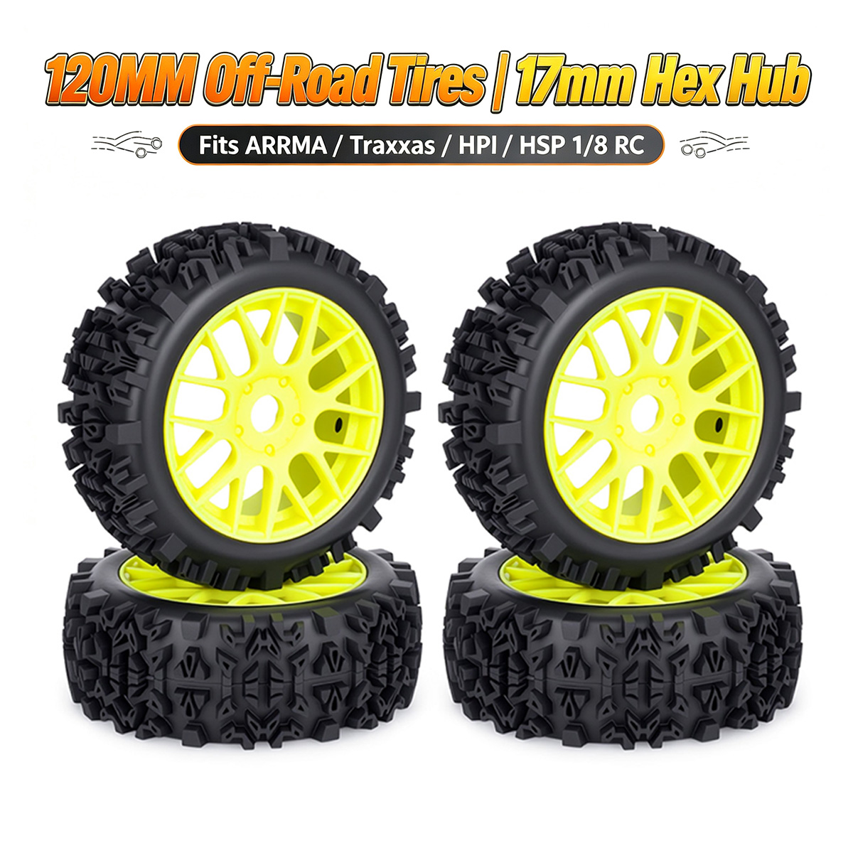 Yunshen Rc Hobby - Opony terenowe RC 120 mm z