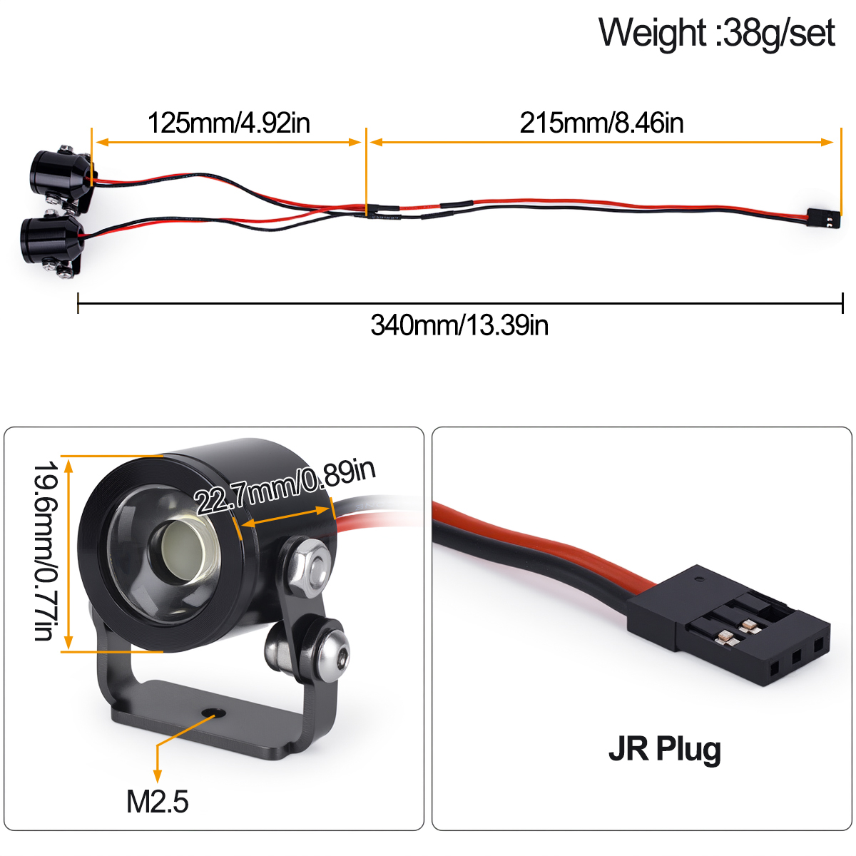 Reflektor LED do samochodu RC  – Yunshen Rc Hobby recenzja i cena