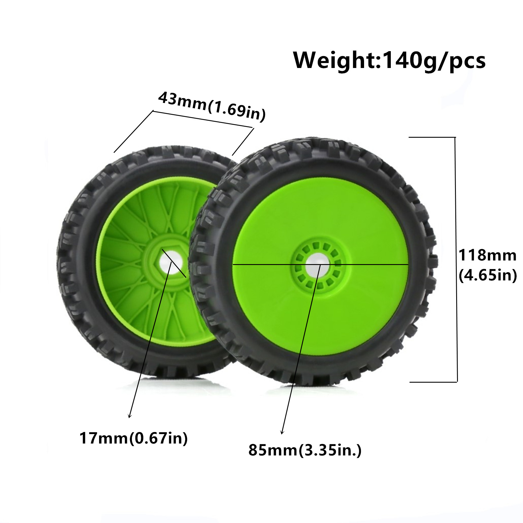 Opony i koła do buggy RC 1/8,  – Yunshen Rc Hobby recenzja i cena